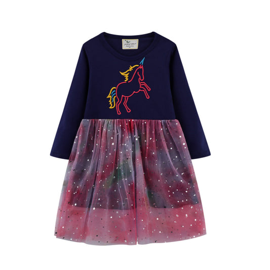 Awesome Autumn Unicorn Sparkle Dress